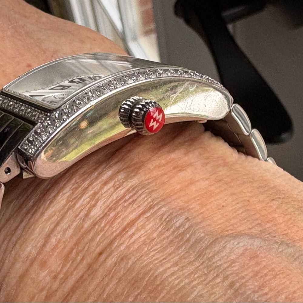 Michele Urban Silver Diamond-Accented Watch. Exceptionally priced. - Picture 4 of 11